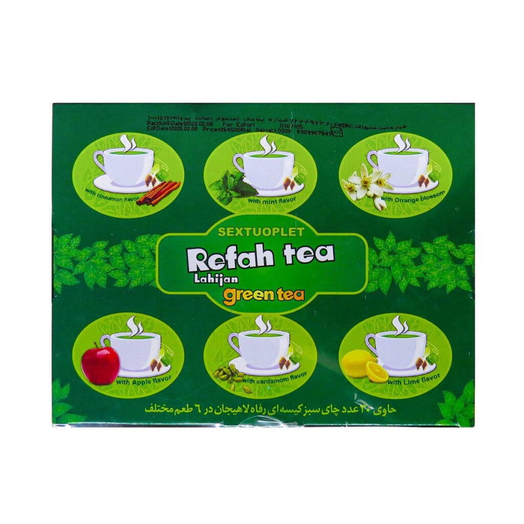 چای تی بگ سبز 6 طعم 30 عددی – 157