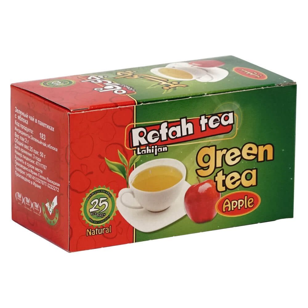 چای تی بگ سبز با طعم سیب 20 عددی – 183