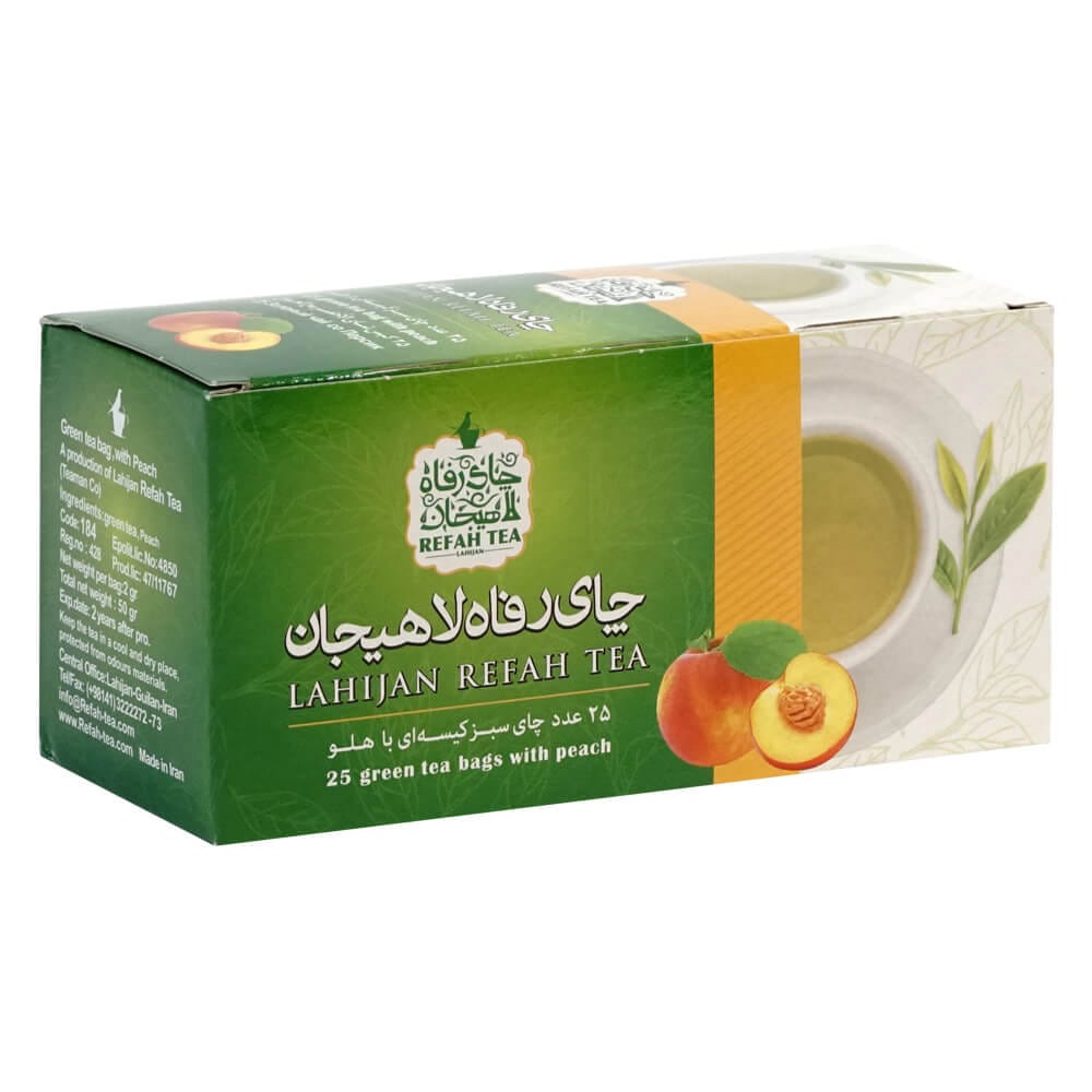 چای تی بگ سبز با طعم هلو 25 عددی – 184