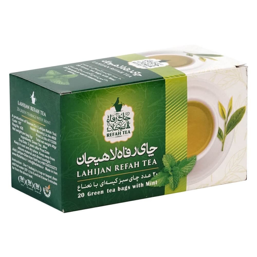 چای تی بگ سبز با نعناع طبیعی 20 عددی – 187