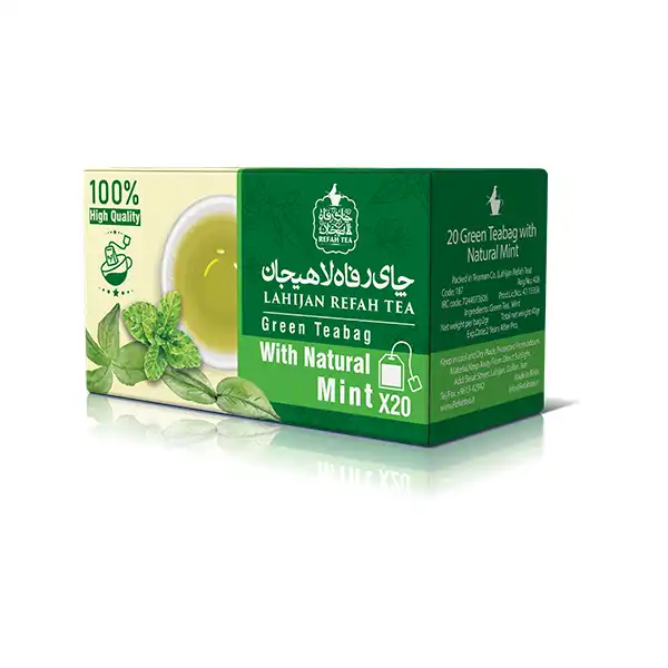 چای تی بگ سبز با نعناع طبیعی 20 عددی – 187